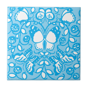 Azulejo De Cerâmica Padrão de Cores Personalizáveis de Borboletas Anti