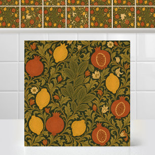 Azulejo De Cerâmica Padrão de correspondência de frutas cítricas do ga