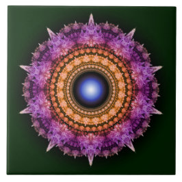 Azulejo De Cerâmica Padrão de cristal violeta fractal