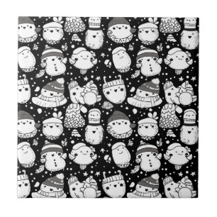 Azulejo De Cerâmica Padrão de Desenho Animado Fofo Kawaii (3)