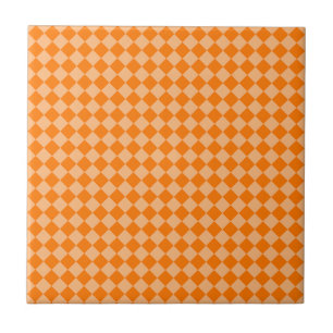Azulejo De Cerâmica Padrão de Diamante do Verificador Laranja