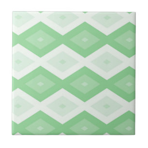 Azulejo De Cerâmica Padrão de diamante verde da maçã