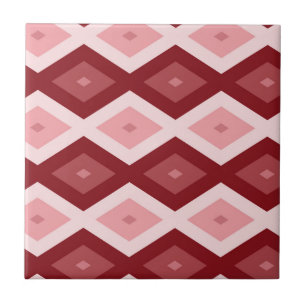 Azulejo De Cerâmica Padrão de diamante vermelho