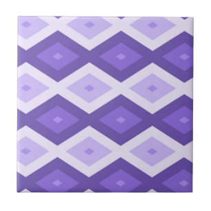 Azulejo De Cerâmica Padrão de diamante violeta