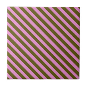 Azulejo De Cerâmica Padrão de distribuição diagonal verde-escura púrpu