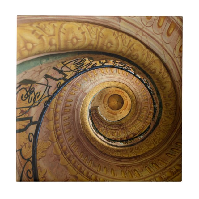 Azulejo De Cerâmica Padrão de Escada em Espiral (Frente)