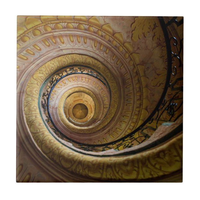 Azulejo De Cerâmica Padrão de Escada em Espiral (Frente)