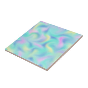 Azulejo De Cerâmica Padrão de espirais Bonito de Pastel desfocadas co