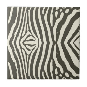 Azulejo De Cerâmica Padrão de Estampa Animal de Listra de Zebra Modern