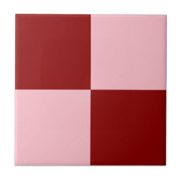 Azulejo De Cerâmica Padrão de Estilo Quadrado Vermelho e Rosa Suave