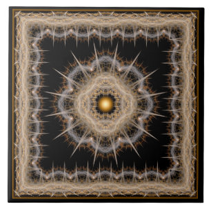 Azulejo De Cerâmica Padrão de estrela de fantasia Barbed