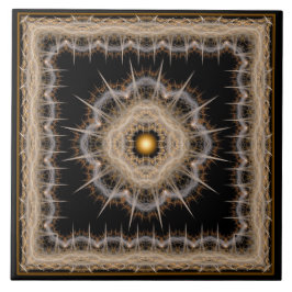 Azulejo De Cerâmica Padrão de estrela de fantasia com farpas