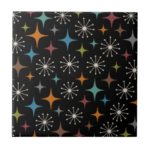 Azulejo De Cerâmica Padrão de Estrela Explosiva Moderno de Meados do S