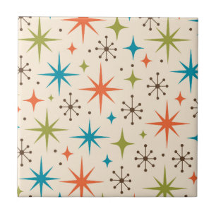 Azulejo De Cerâmica Padrão de Estrela Explosiva Moderno de Meados do S