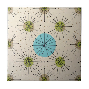 Azulejo De Cerâmica Padrão de Estrela Explosiva Moderno de Meados do S
