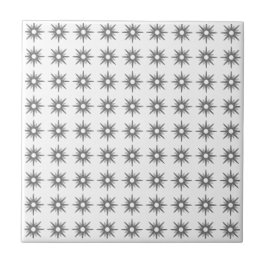 Azulejo De Cerâmica Padrão de Estrela Prateada Pequena Moderno de Mead