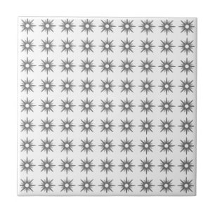 Azulejo De Cerâmica Padrão de Estrela Prateada Pequena Moderno de Mead