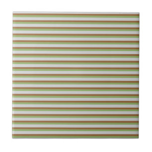 Azulejo De Cerâmica Padrão de Faixa Horizontal Marrom Verde