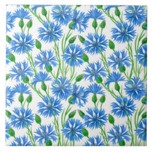 Azulejo De Cerâmica Padrão de flor de aquarela