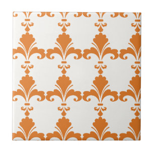 Azulejo De Cerâmica Padrão de Flor Laranja-De-Lis