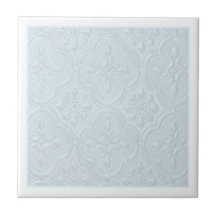 Azulejo De Cerâmica Padrão de Flores Azuis do Pastel