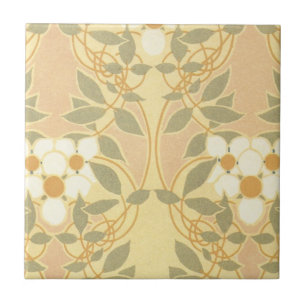 Azulejo De Cerâmica padrão de flores de deco da arte de vintage