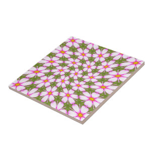 Azulejo De Cerâmica Padrão de Flores do Cosmos