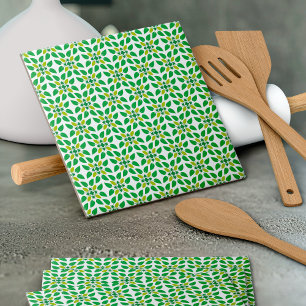 Azulejo De Cerâmica Padrão de Folhas, Folhas Verdes, Padrão de Folhage
