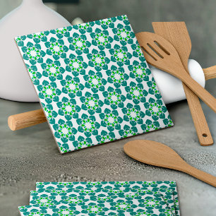 Azulejo De Cerâmica Padrão de Folhas, Padrão de Folhagens, Folhas Verd