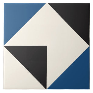 Azulejo De Cerâmica Padrão de Forma Geométrica Moderna Azul