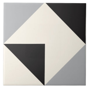 Azulejo De Cerâmica Padrão de Forma Geométrica Moderna Cinza