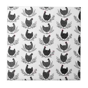 Azulejo De Cerâmica Padrão de frango sem costura