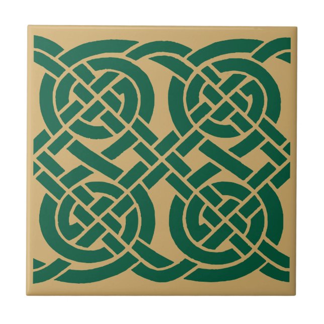 Azulejo De Cerâmica Padrão de Friso de Nós Celtas (Frente)