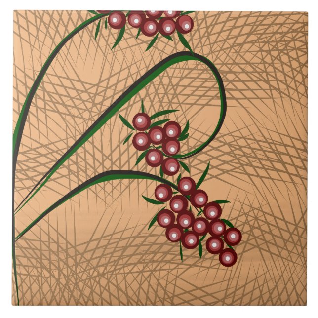 Azulejo De Cerâmica Padrão de Frutas (Frente)