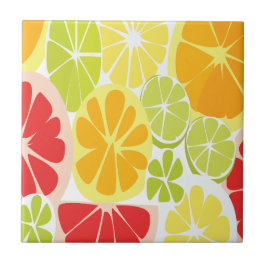 Azulejo De Cerâmica Padrão de Frutas Cítricas