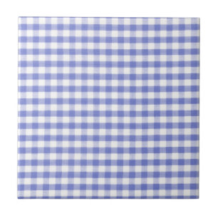Azulejo De Cerâmica Padrão de gingham azul escuro