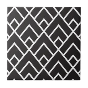 Azulejo De Cerâmica Padrão de Grade de Diamante Geométrico Elegante