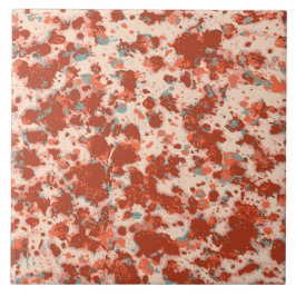 Azulejo De Cerâmica Padrão de granito vermelho ocre e bege com cinza a