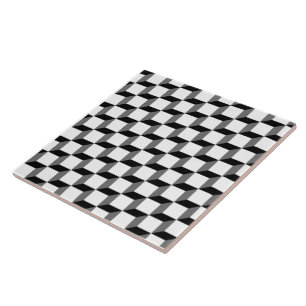 Azulejo De Cerâmica Padrão de ilusão óptica. Fundo Personalizável