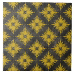 Azulejo De Cerâmica Padrão de Intermitência de Diamante Amarelo e Pr
