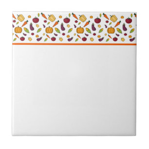 Azulejo De Cerâmica Padrão de legumes cúbicos