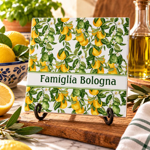 Azulejo De Cerâmica Padrão de Limão Personalizado