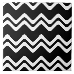 Azulejo De Cerâmica Padrão de Linha de Cor Dupla Zig Zag