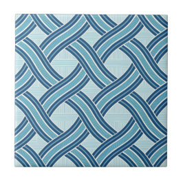 Azulejo De Cerâmica Padrão de Linhas Azuis