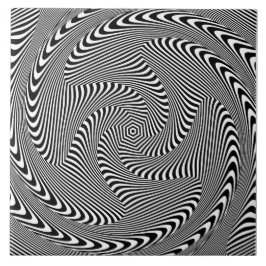 Azulejo De Cerâmica padrão de linhas de espiral hipnóticas confusas pr