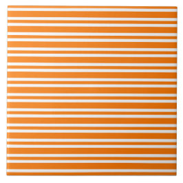 Azulejo De Cerâmica Padrão de Listras Brancas Laranja