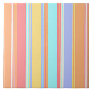 Azulejo De Cerâmica Padrão de Listras Pastel