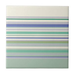 Azulejo De Cerâmica Padrão de Listras Pastel Nórdico