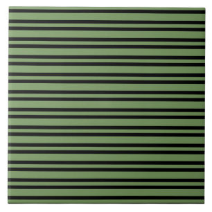 Azulejo De Cerâmica Padrão de Listras Pretas Verdes