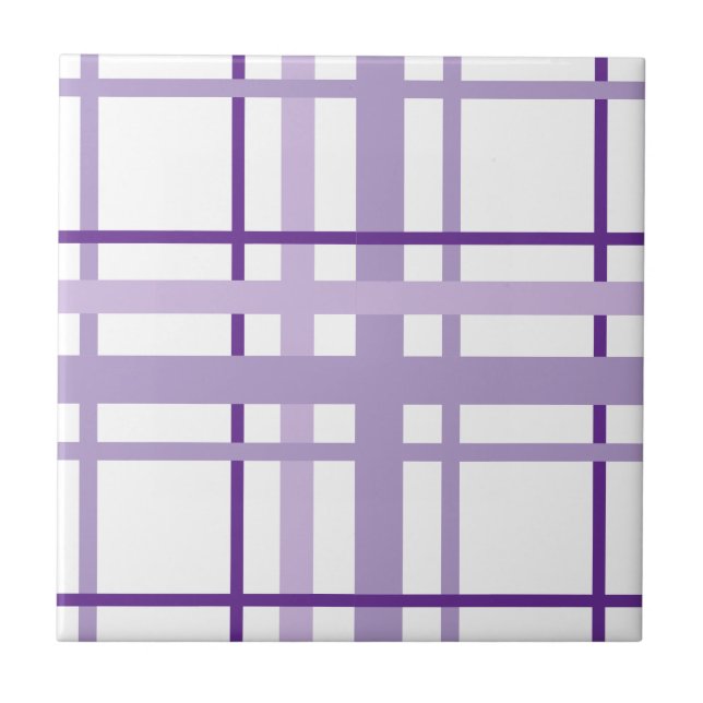 Azulejo De Cerâmica Padrão de Listras Roxas (Frente)